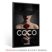 Coco Frau Mode , Rosen Blume Wandbild Leinwand mit Rahmen , Deko Stuttgart - Stuttgart-Ost Vorschau