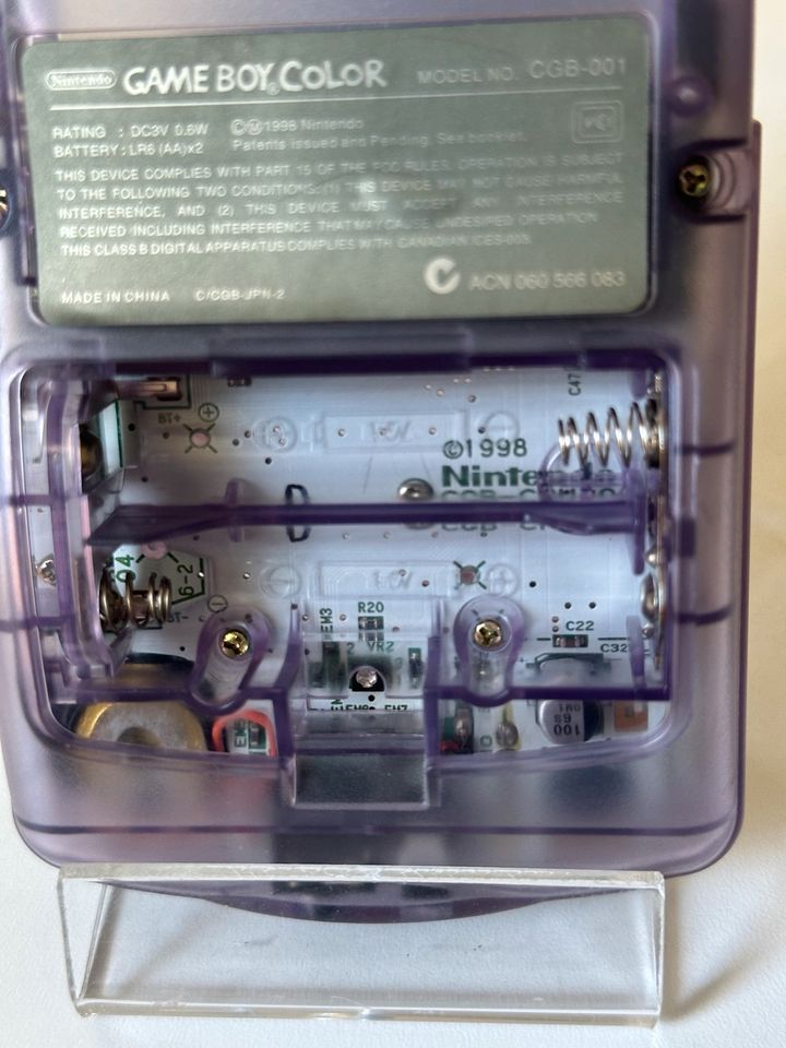 Gameboy Color Clear-Purple IPS V5 Display Retropixel OSD-Menü Wow in Berlin