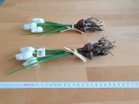 2 x 3 Stück Tulpe weiß mit Zwiebel Seidenblune Kunstblume Nordrhein-Westfalen - Ratingen Vorschau