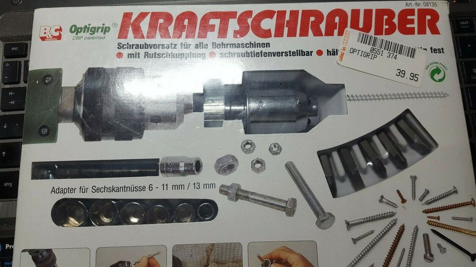 300x Optigrip Kraftschrauber-Schraubvorsatz f. alle Bohrmaschinen in Beedenbostel