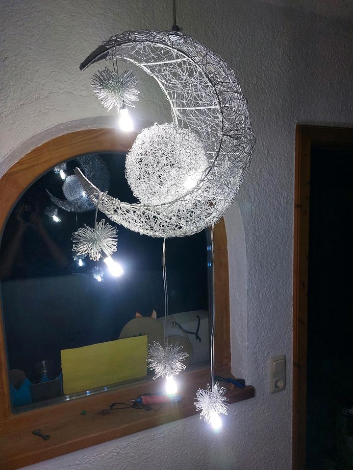 traumhafte Kinderzimmerlampe Mond LED Aluminium in Griesstätt