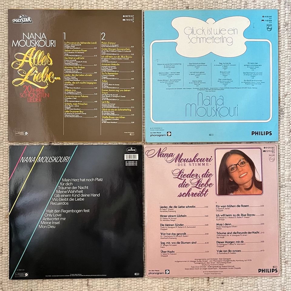 4 x Vinyl Schallplatten, Nana Mouskouri in Dudeldorf