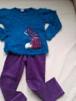 Cordhose lila mit kuschelpulli grün mit Fuchs gr 98 Nordrhein-Westfalen - Recklinghausen Vorschau