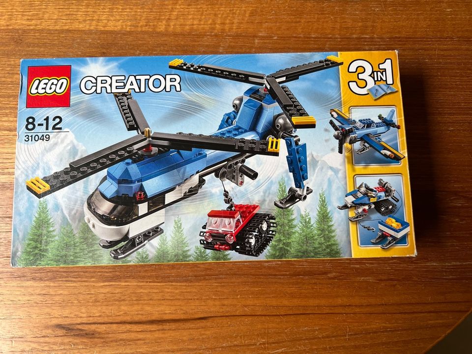 Lego 31049 Creator Hubschrauber, Flugzeug Schneemobil in Starnberg