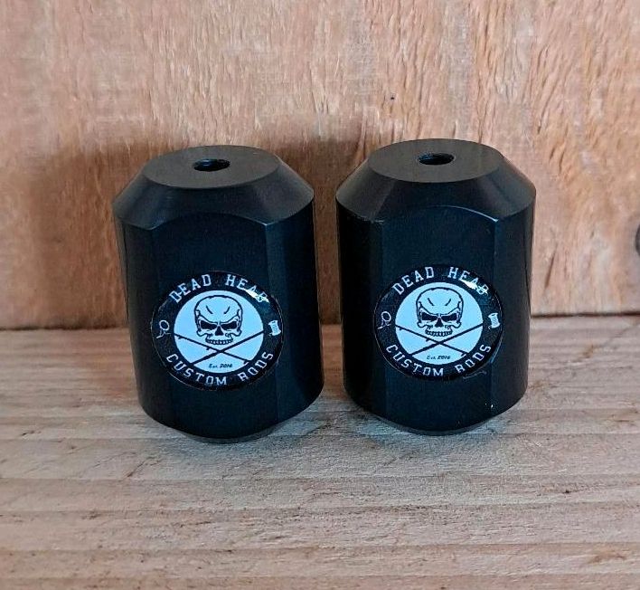 2 × Dead Head Custom Rods Bobbin Heads / Hängerköpfe Bissanzeiger