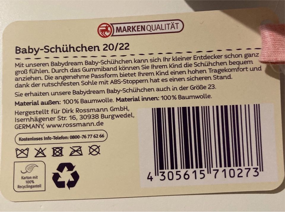 Stoffschuhe/Hausschuhe von Rossmann in Niedersachsen - Sehnde | Gebrauchte  Kinderschuhe Größe 21 kaufen | eBay Kleinanzeigen ist jetzt Kleinanzeigen