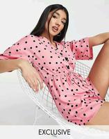 Neu in OVP Relaxed Playsuit Pink Black Polka Dot Jumpsuit Overall Hessen - Dreieich Vorschau