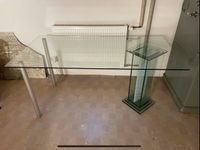 Exklusiver Glas-Schreibtisch | Extravaganter Standfuß | 160 x 80 Bayern - Fürth Vorschau