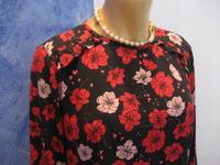 MARC CAIN Bluse Gr. N6 42/44 XL Schlupfbluse floral schwarz rot Nordrhein-Westfalen - Kamen Vorschau