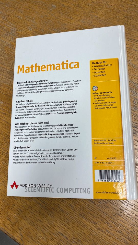 Mathematica - Einführung, Anwendung, Referenz; KOFLER, Michael; G in Köln