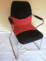 Vintage Stuhl schwarz/rot Stahlrohrrahmen verchromt Schwingsessel Brandenburg - Falkensee Vorschau