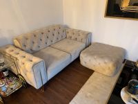 Chesterfield Sofa Couch mit passendem Hocker aus Samt Nordrhein-Westfalen - Troisdorf Vorschau