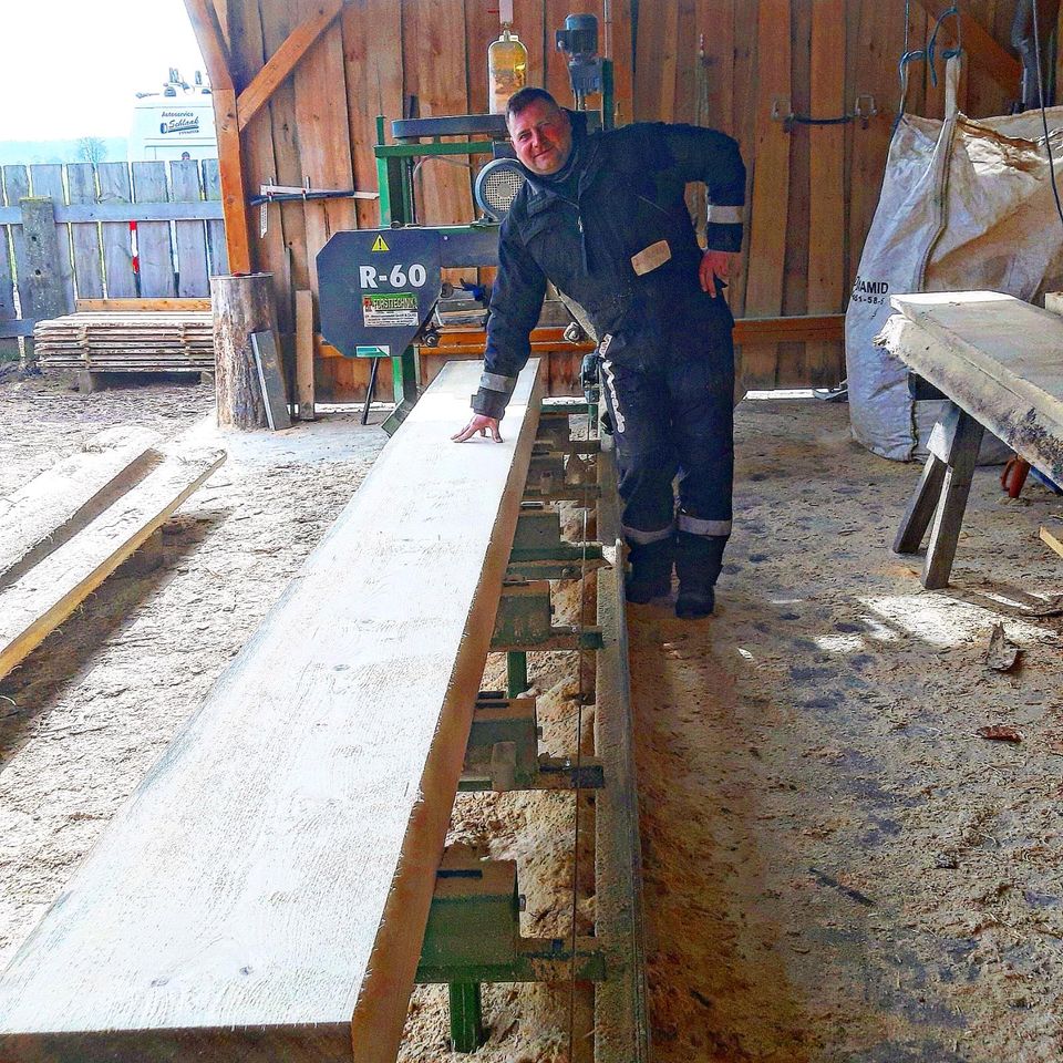 Sägewerk Holz Bretter  Bauholz Kantholz Brennholz  Feuerholz Carport  Rauspund Dachlatten Balken in Kemberg