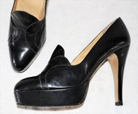 vintage Plateau Pumps 70er 80er High Heel Leder boho Stiletto top Niedersachsen - Ohrum Vorschau