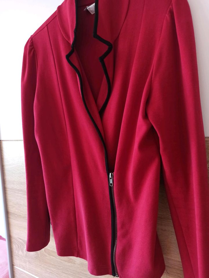 Jacke Blazer Bluse Sweatshirt Bonprix Gr. 40 dunkelrot TOP in Bad Pyrmont