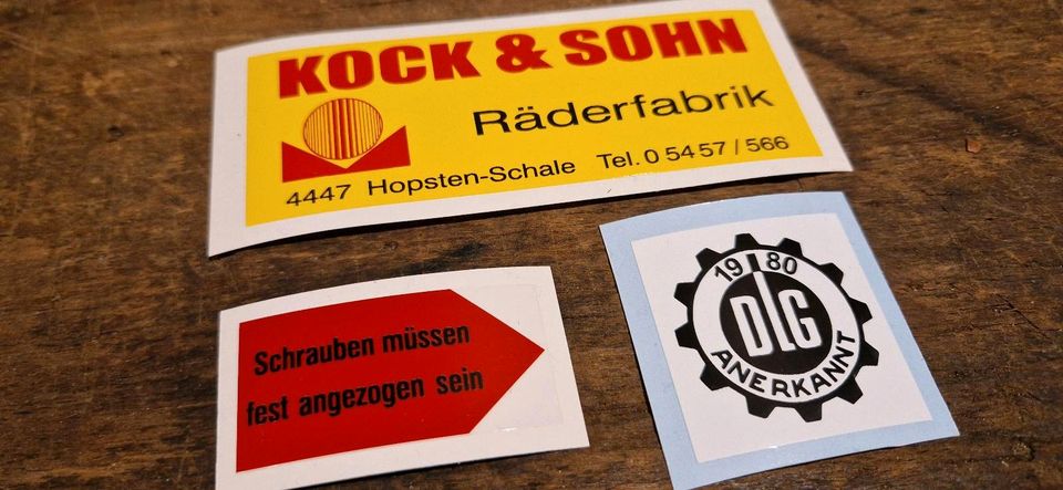 IHC CASE IH Zwillingsreifen Aufkleber Kock & Sohn Räderfabrik in Wilsum