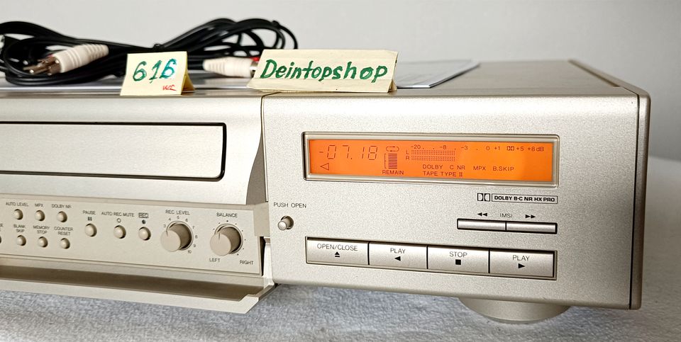 #616 Kassettendeck Technics RS-E 10 champagner mit BDA mit Kabel in Mengerskirchen