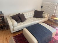 TOP Leder Sofa Couch 3 Sitzer Beige Weiß Echtleder Designer Nürnberg (Mittelfr) - Mitte Vorschau