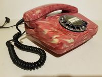 Post Wählscheiben Telefon FeTAp 791-1 07.82 rot marmoriert TAE St Sachsen - Taura Vorschau