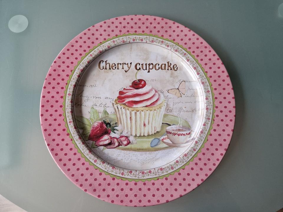 Muffin-Tablett Servierteller rosa Cerry cupcake 33cm in Ludwigshafen