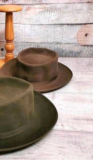 Vintage Hut Trilby, Pork Pie, Fedora, Bowle,Original Vintage in Dresden