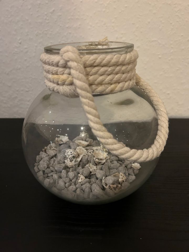 Kugelvase Glas Kordel maritim in Werl