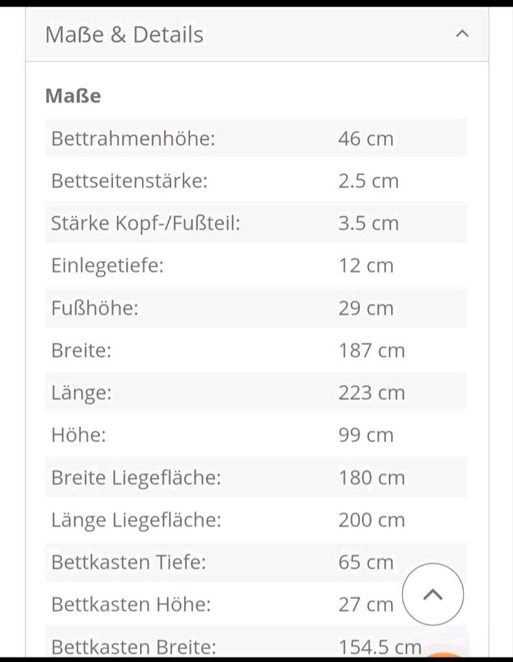 Bett + Bettkasten Massivholz weiß 180x200 OP war 1.200 € EILT in Fellbach