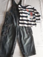 Jeans Latzhose H&M Gr. 86  + T-Shirt Rheinland-Pfalz - Uersfeld Vorschau