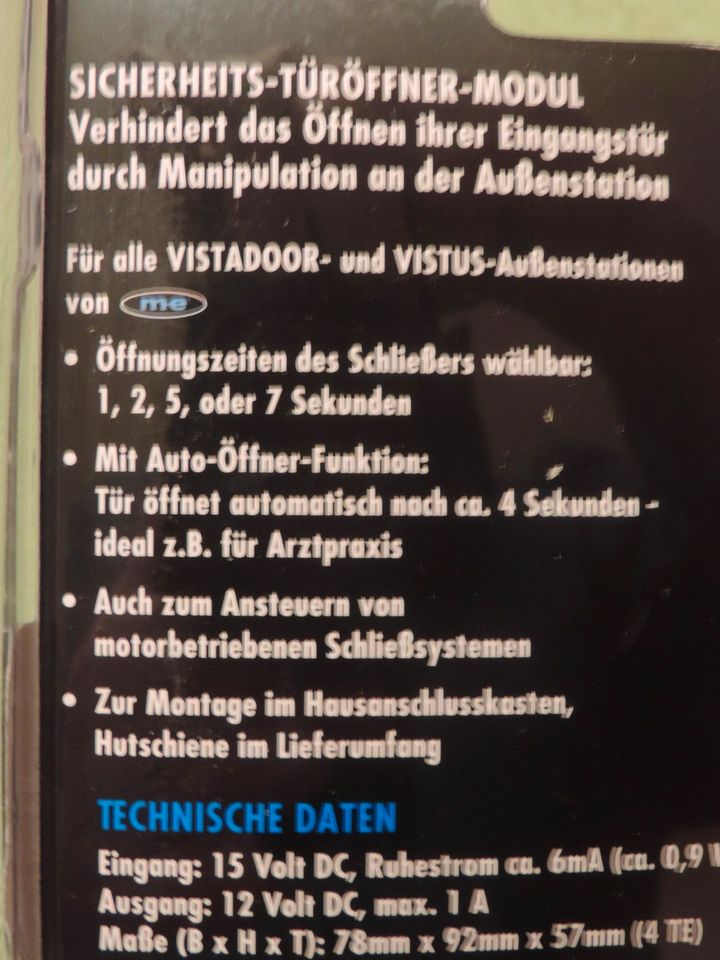 m-e VISTADOOR VISTUS Sicherheits - Türöffner Modul SDO-10 in Oberasbach