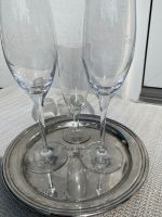 Tablett versilbert mit 3 Champagner Gläsern Lanson Kreis Ostholstein - Scharbeutz Vorschau