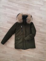 Winterjacke Parka Jacke Winter khaki dunkel grün Pelzkragen Fell Hessen - Ebsdorfergrund Vorschau