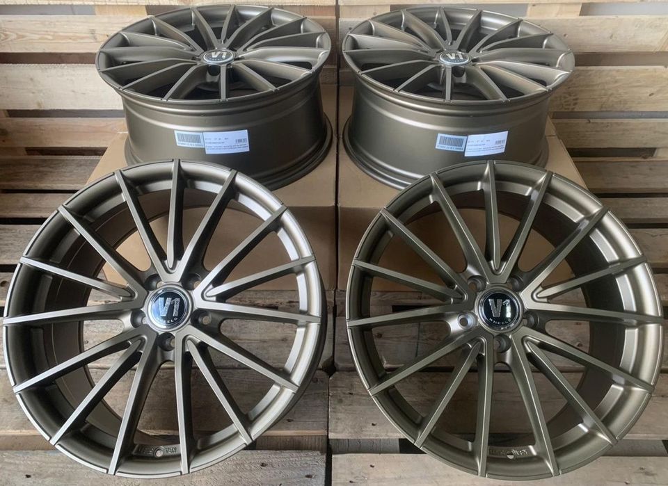 V1 Wheels V2 18 Zoll Bronze Matt Alufelgen für Skoda Enyaq 50 60 NY Karoq Octavia 1Z 5E NX RS Kombi Limousine Scout Superb 3T II III Plug In Hybrid Yeti Ssangyong Korando EK Tivoli XK ET45 5x112 5/112 in Rodgau