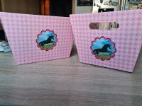 2 Aufbewahrungsboxen rosa mit Pferden aus fester Pappe Borsdorf - Borsdorf Vorschau