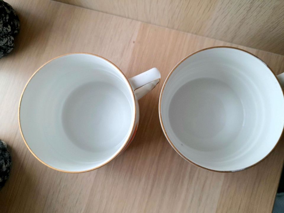 Antikes Kaffeetasse Teetasse, "Bavaria" der Porzellanfabrik Mitte in Geisenheim