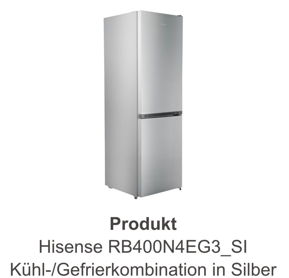 Kühl-/Gefrierkombination von Hisense RB400N4EG3_SI in Silber in Köln