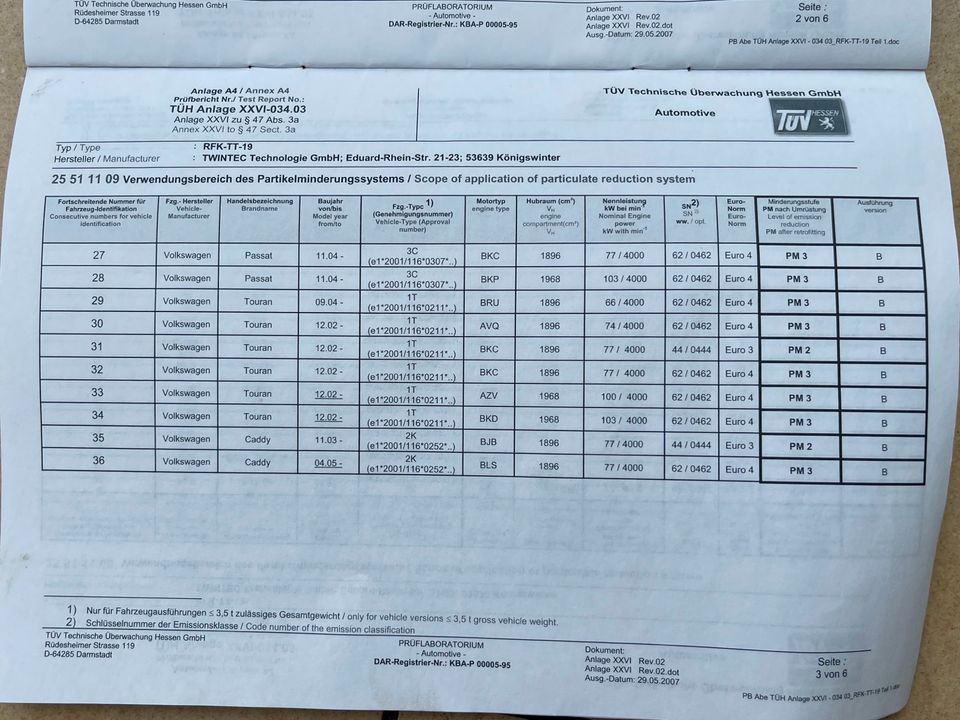 Twintec Rußfilterkat 25511109 Neu mit ABE PM3 grüne Plakette in Kalchreuth