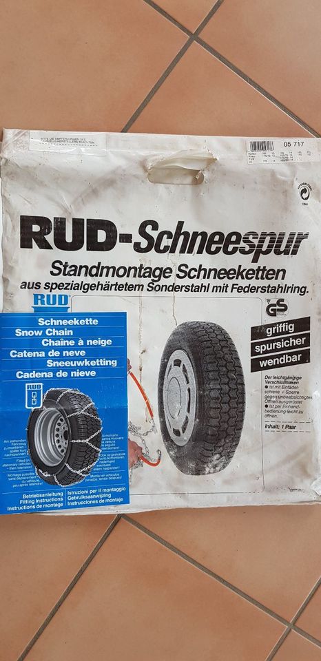 RUD Schneeketten Standmontage Reifen 165-13 155-14 135-15 GS in  Niedersachsen - Hemmingen, Reifen & Felgen