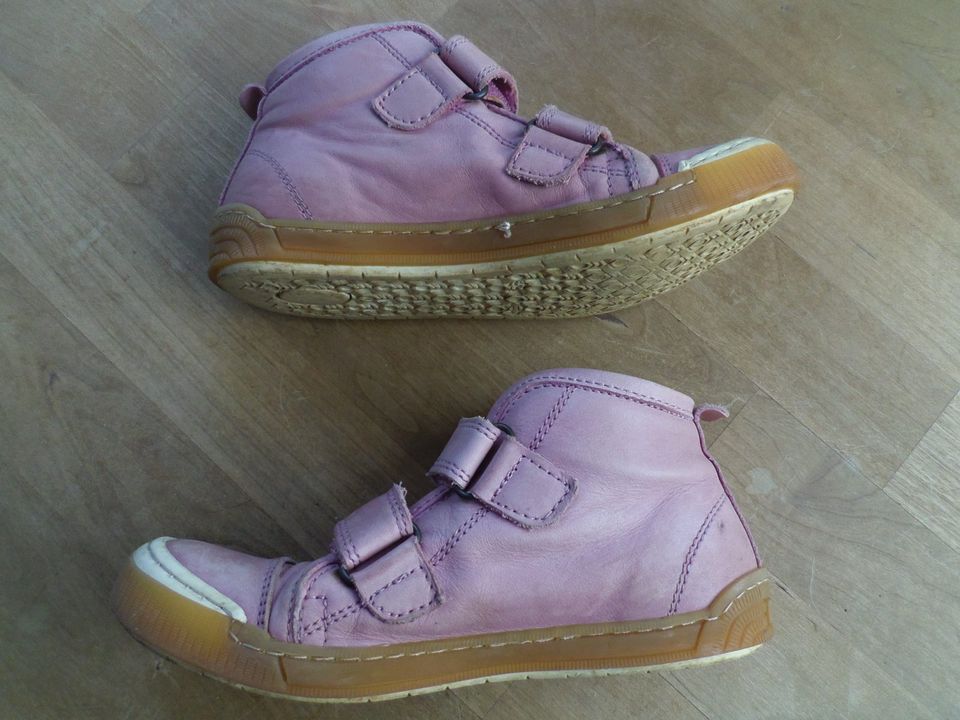 Bisgaard Mädchen Schuhe Sneaker Leder Klett Stern Gr. 35 rosa in Plankstadt