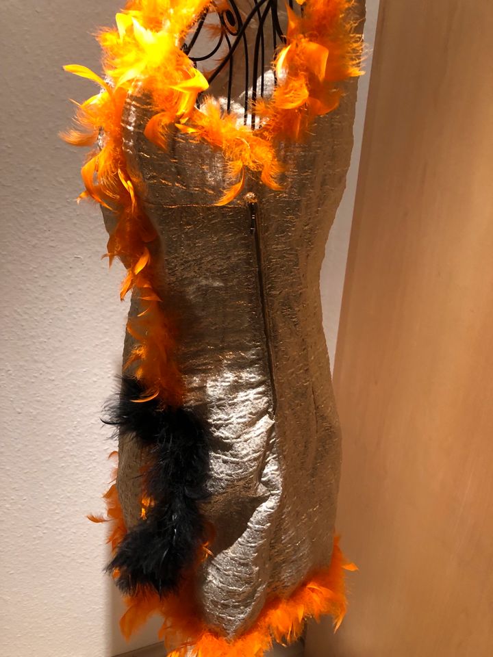 Feder-Kleid glitzergold in Ulm