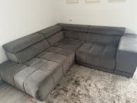 Couch Sofa Samt Mikrofaser Grau Bayern - Stockstadt a. Main Vorschau