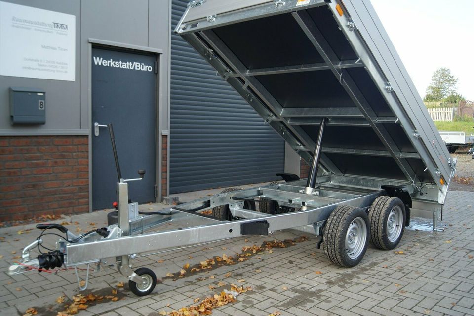 Anhänger, Heckkipper Saris K 1 170 X 276 X 30, 2000 kg Handpumpe in Wankendorf