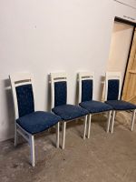 4 Stühle / Küchenstühle blau gepolster Rostock - Kröpeliner-Tor-Vorstadt Vorschau