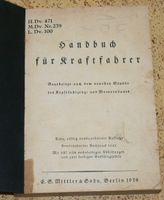 Handbuch für Kraftfahrer 1942 sehr guter Zustand Niedersachsen - Heinsen Vorschau