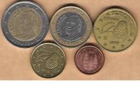 Spanien 2 Euro2002, 1 Euro2003, 50Ct.-1999, 10Ct.-2019,1Ct.-2018 Niedersachsen - Laatzen Vorschau