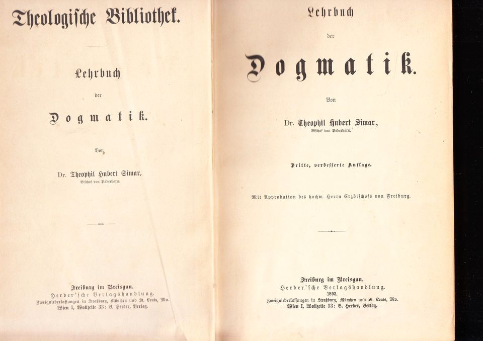 1893 - LEHRBUCH DER DOGMATIK- STARK ABGENUTZT in Hagen