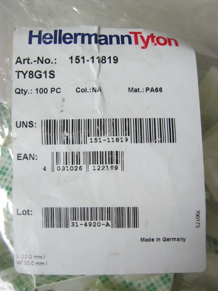 Hellermann Tyton TY8G1S Befestigungssockel 151-11819 in Hannover