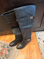 Designer Stiefel Leder over Knie hoch schwarz 41 Nordrhein-Westfalen - Viersen Vorschau