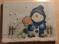 Leinwand Bild Deko Winter Serviettentechnik DIY basteln Bayern - Pocking Vorschau