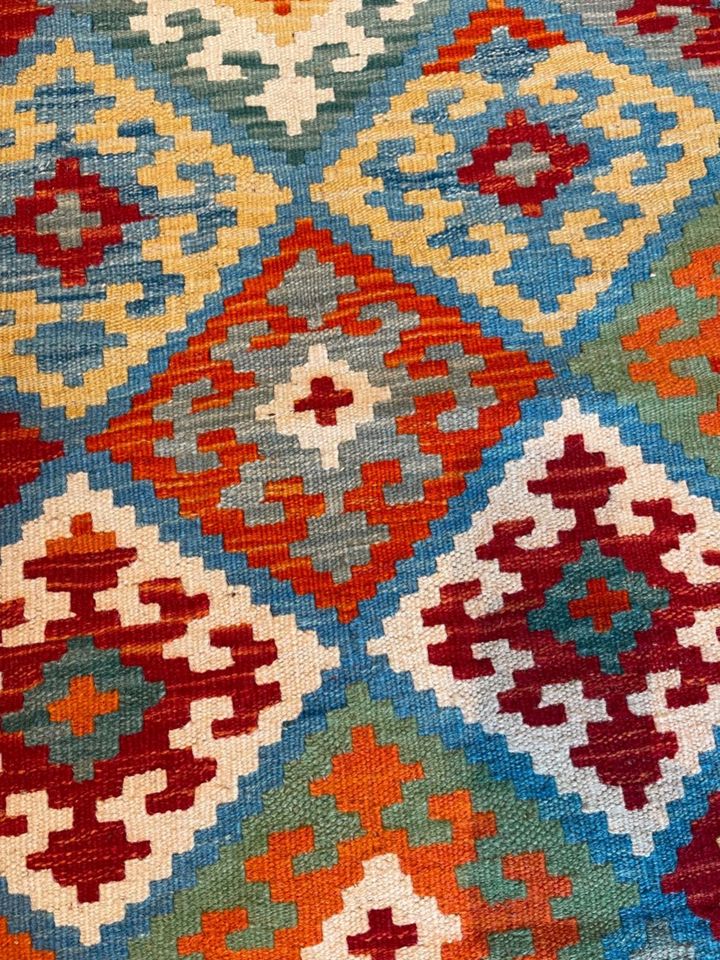 Afghan Kelim 117x77 Kilim Wolle Teppich handgwebt carpet rug rot in Berlin