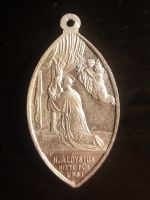 Religiöse Medaille mit Öse: Aloysius bitte für, Maria ohne Sünde Berlin - Rudow Vorschau